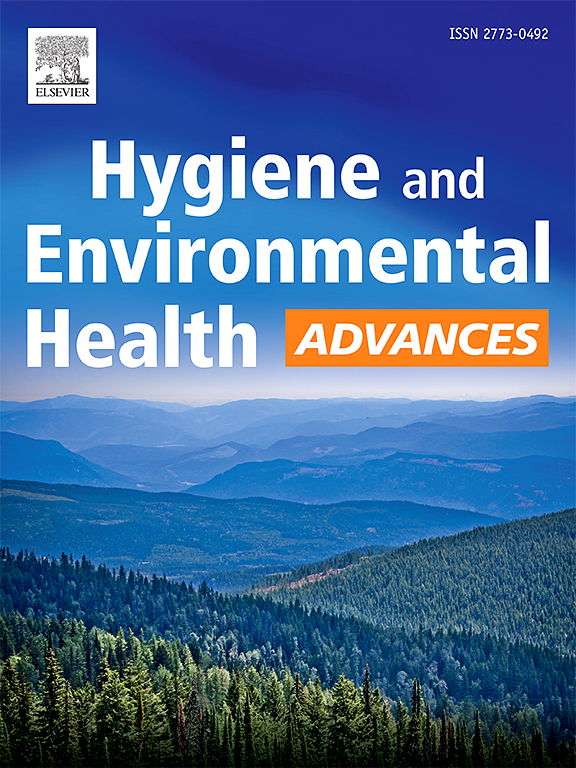 Go to journal home page - Hygiene and Environmental Health Advances